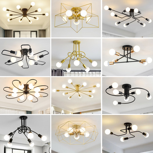 北欧简约卧室吸顶灯led灯芯枭阳