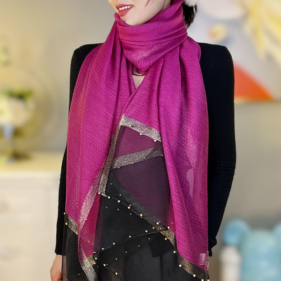 围巾女薄款披肩围脖秋冬时尚洋气百搭高档2025新款纱巾长款丝巾女