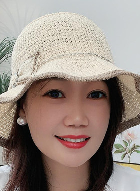夏季渔夫帽女时尚防晒盆帽太阳帽