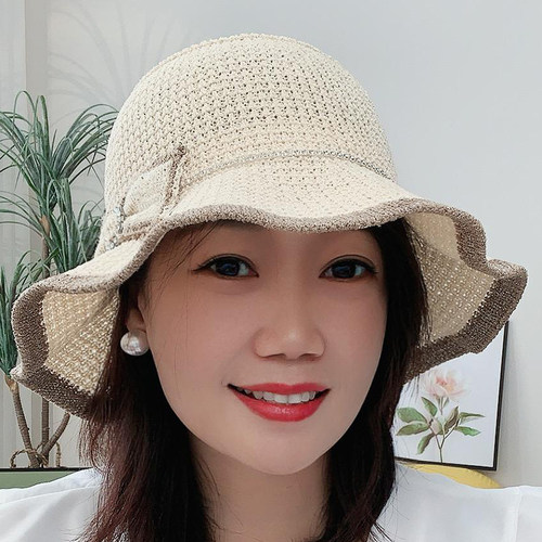夏季渔夫帽女时尚防晒盆帽太阳帽