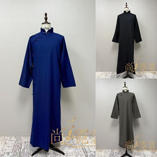 《北京出租》民国长衫大褂棉麻长袍茶馆掌柜衣服话剧觉醒演出服装