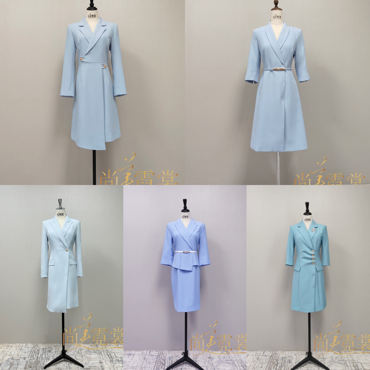 租女职业西装裙面试主持短款礼服