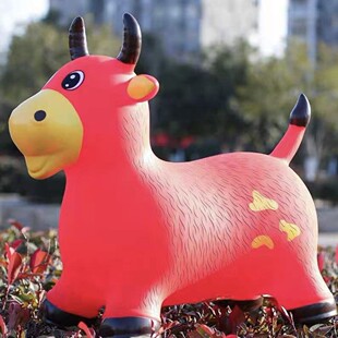 哈哈球欢乐跳跳牛 骑行小动物 儿童加厚坐骑充气类蹦蹦玩具跳跳马