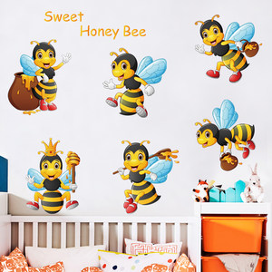 原创小蜜蜂卡通动物宝宝教室装饰