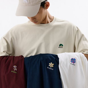 BENPANDA熊猫本 索罗娜凉感夏季短袖男女刺绣夏季宽松抗菌T恤半袖