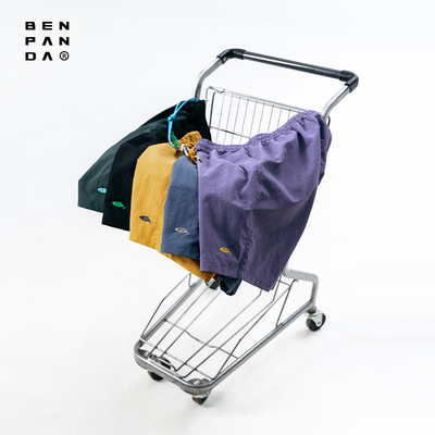 BENPANDA熊猫本 三防短裤男夏日系沙滩裤速干撞色刺绣休闲五分裤