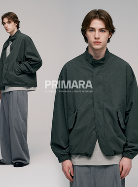 PRIMARA全棉M65工装立领夹克水洗宽松休闲短款外套男复古2026春季