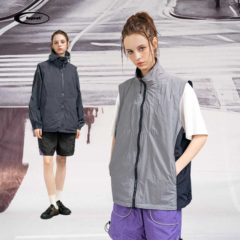 【清仓】BENPANDA 双面穿马甲立领轻薄撞色拼接男潮日系马夹新款,男装,常规马甲,淘宝优惠券,粉丝福利购,淘宝优惠卷