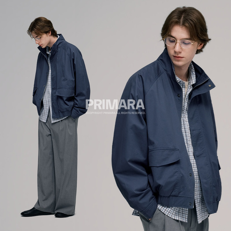 PRIMARA【重磅哈灵顿夹克】G9老钱风休闲立领外套男2026春季新款