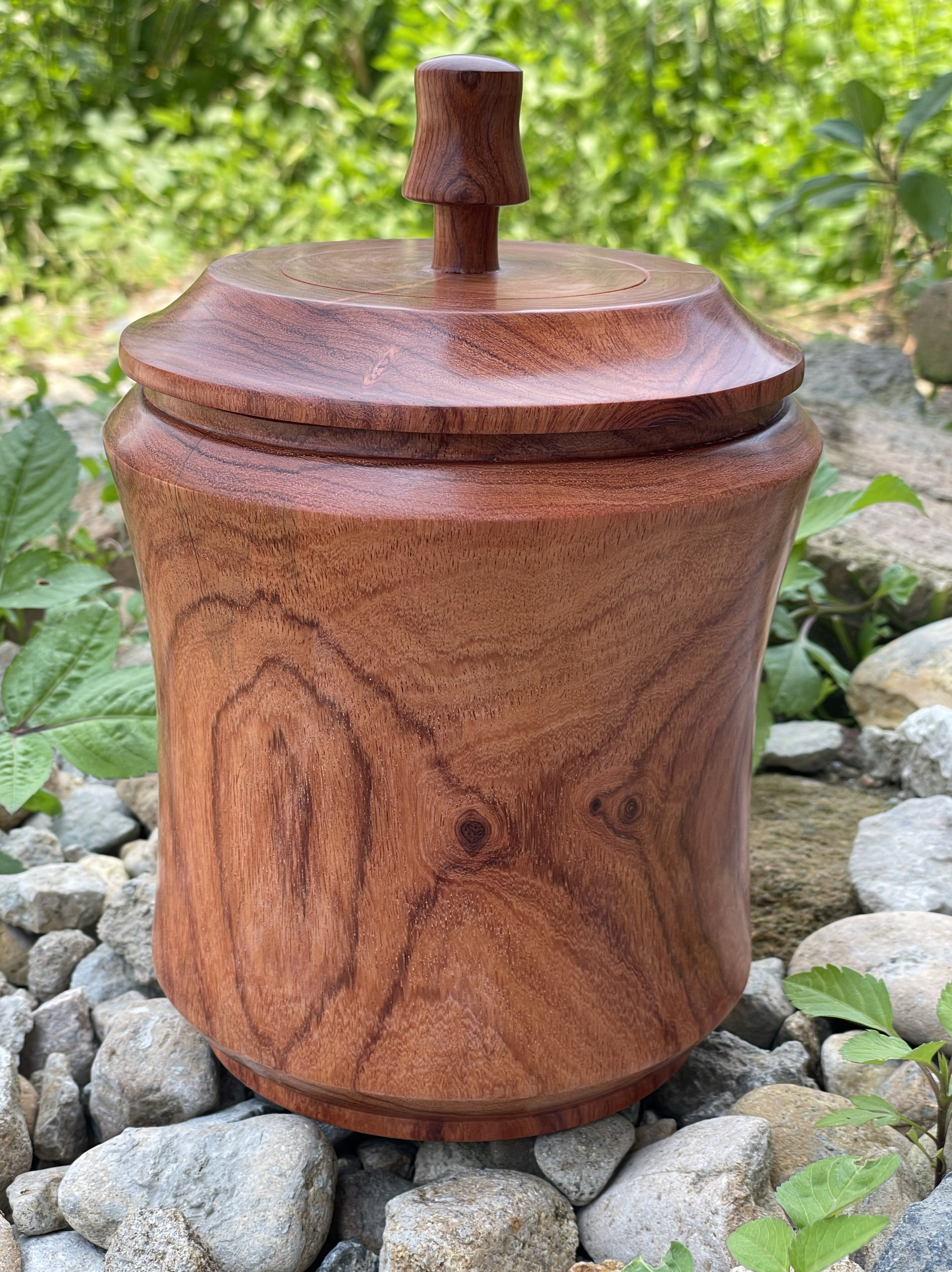 红木茶叶罐缅甸花梨原实木料质中式高档桌面收纳储存茶叶筒盒摆件