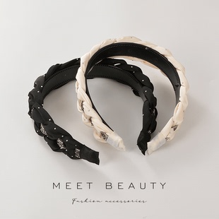 高端精致高颅顶发箍女2025年新款头箍高级感水钻气质洗脸发卡头饰