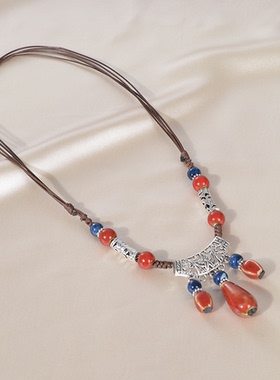 云南民族风额饰异域风情项链