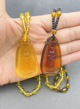 花边椭圆形地藏王菩萨项链