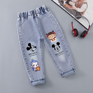 男孩牛仔裤 儿童休闲裤 宝宝长裤 中小童运动裤 男童裤 小脚裤 子春秋款