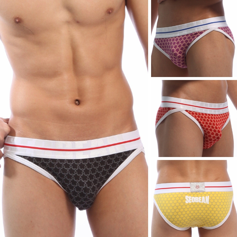 希宾纯棉低腰高开叉性感男士内裤