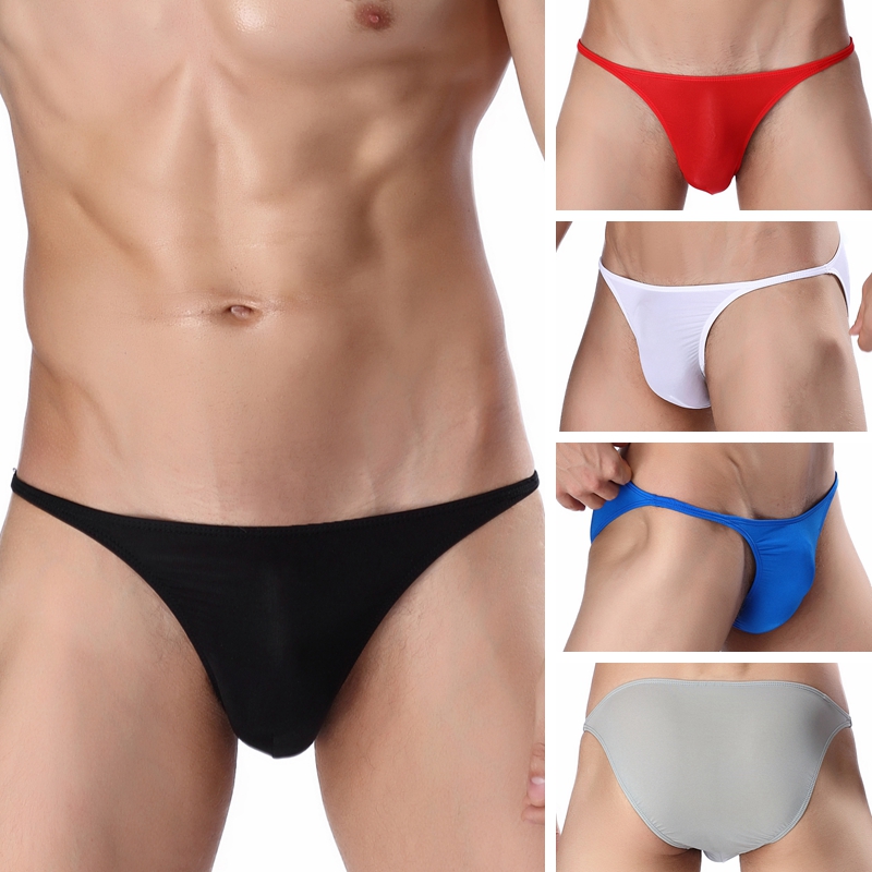 梯酷爽滑冰丝细腰带纯色小三角裤