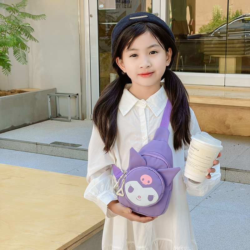 一年级女生可爱库洛米斜挎胸包女童休闲轻便包夏季出游可爱零钱包