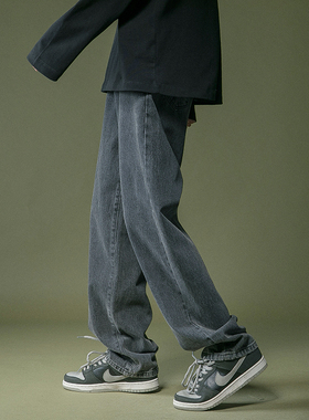 BDLS工作室文艺男女店港风情侣款裤牛仔裤潮牌宽松直筒拖地休闲裤