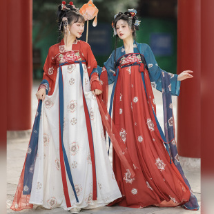裳荷坊中国风2023新款汉服女春秋季唐制套装小个子超仙成人古装