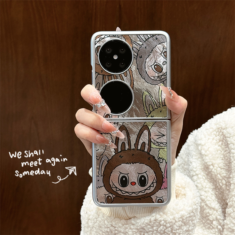 可爱拉布布适用华为Pocket2手机壳折叠屏P50PocketS保护套创意卡通华为Novaflip防摔壳宝盒版P50个性女款翻盖