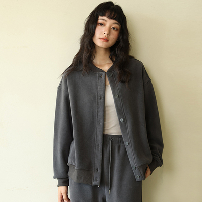 韩系休闲摇粒绒卫衣外套女秋冬季