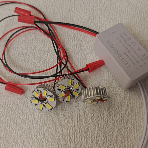 led贴片光源带散热器镜前灯22mm直径白光暖光单色