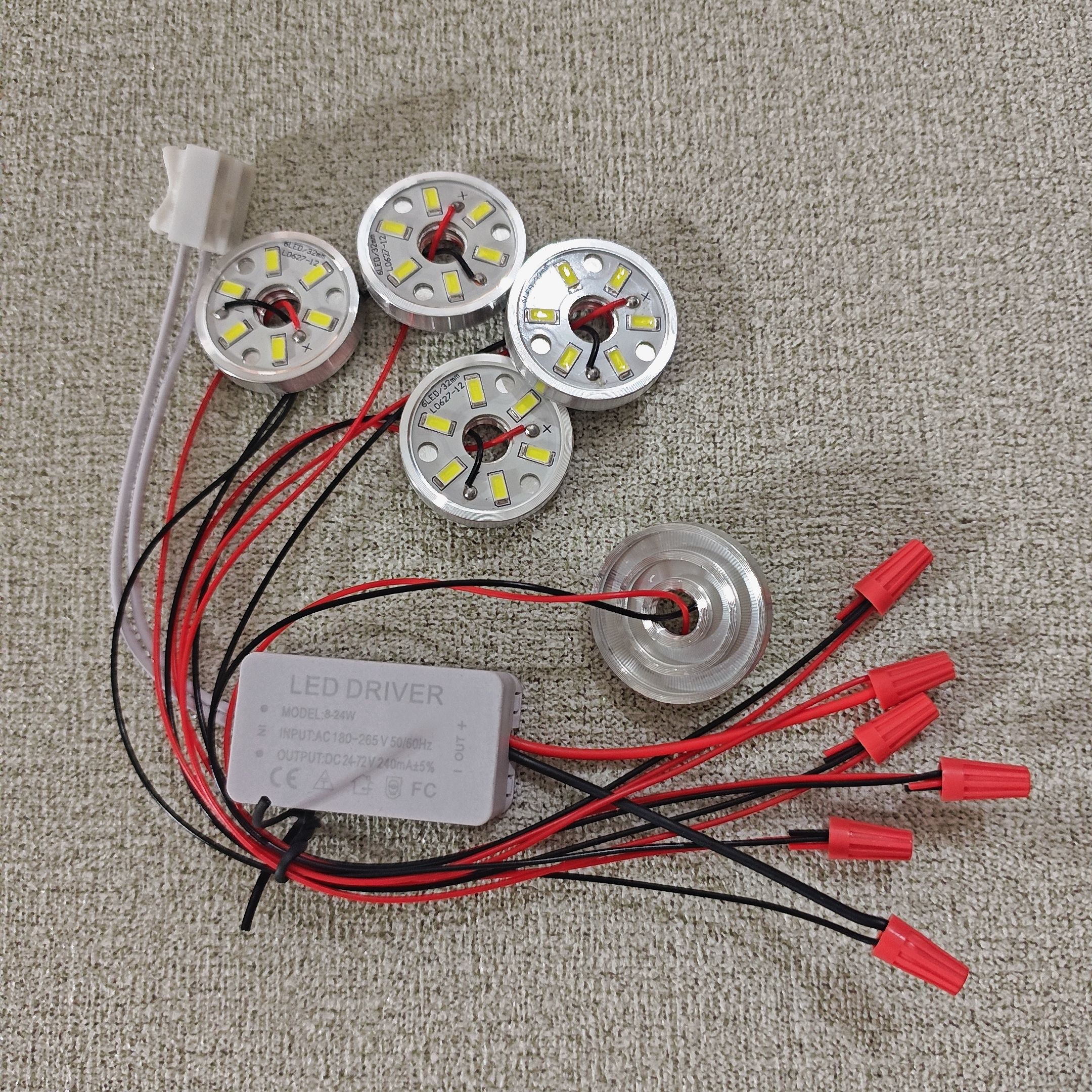 灯片直径32白光外框35mm暖光中性光led贴片吸顶灯水晶灯吊灯光源