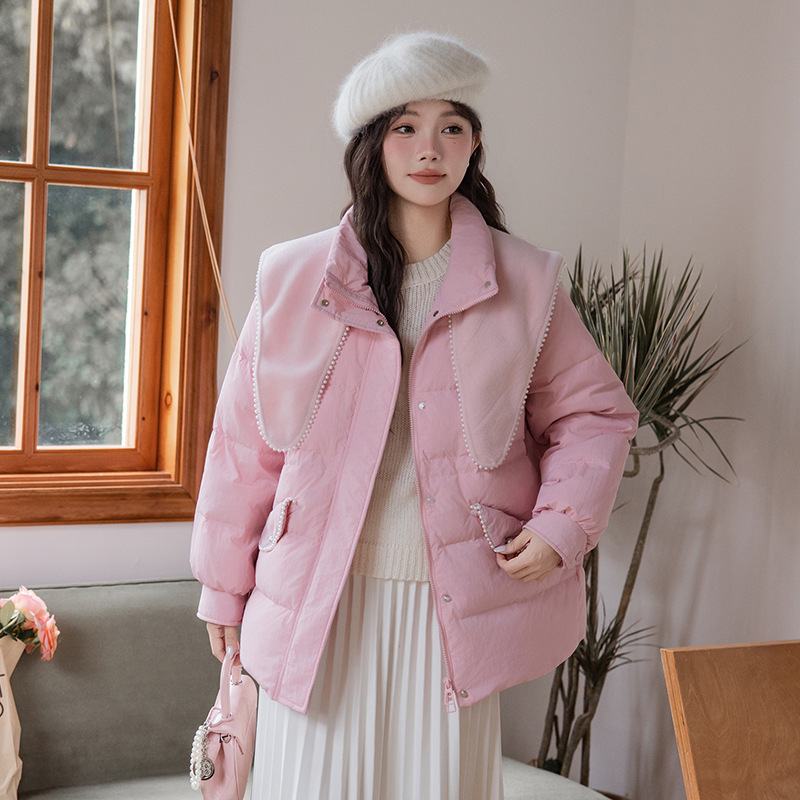 2025冬季大码羽绒服女200斤胖mm超好看独特漂亮巨显瘦小香风外套