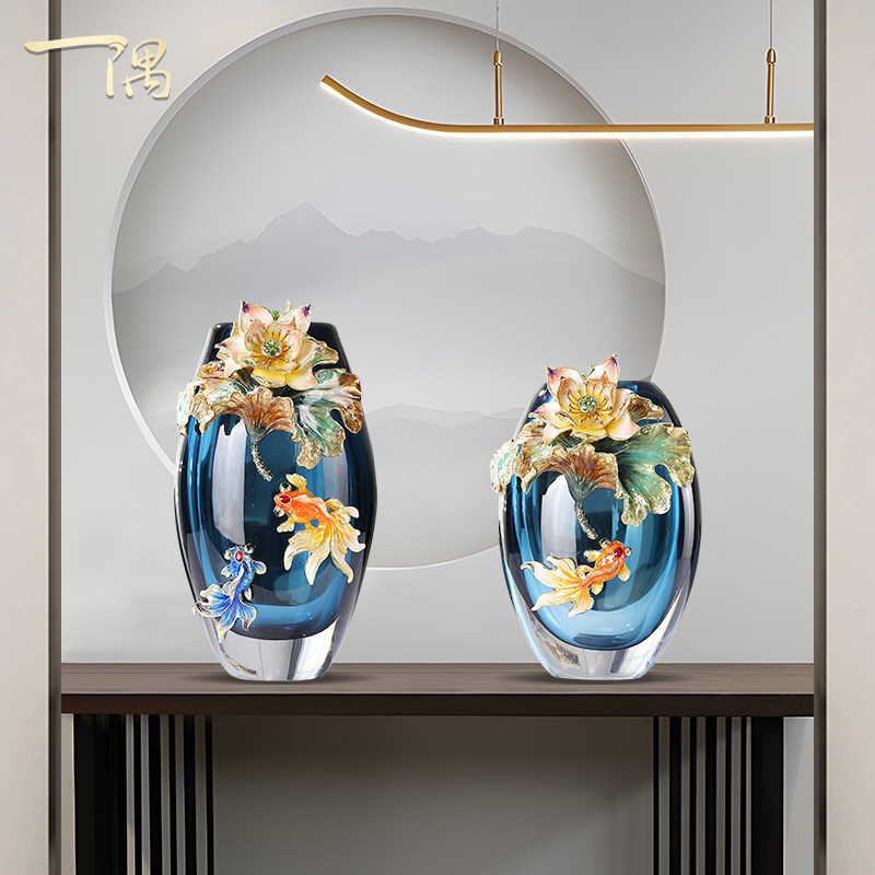 入户玄关玻璃花瓶摆件轻奢高级感酒柜客厅电视柜展示柜乔迁装饰品,家居饰品,装饰摆件,淘宝优惠券,粉丝福利购,淘宝优惠卷