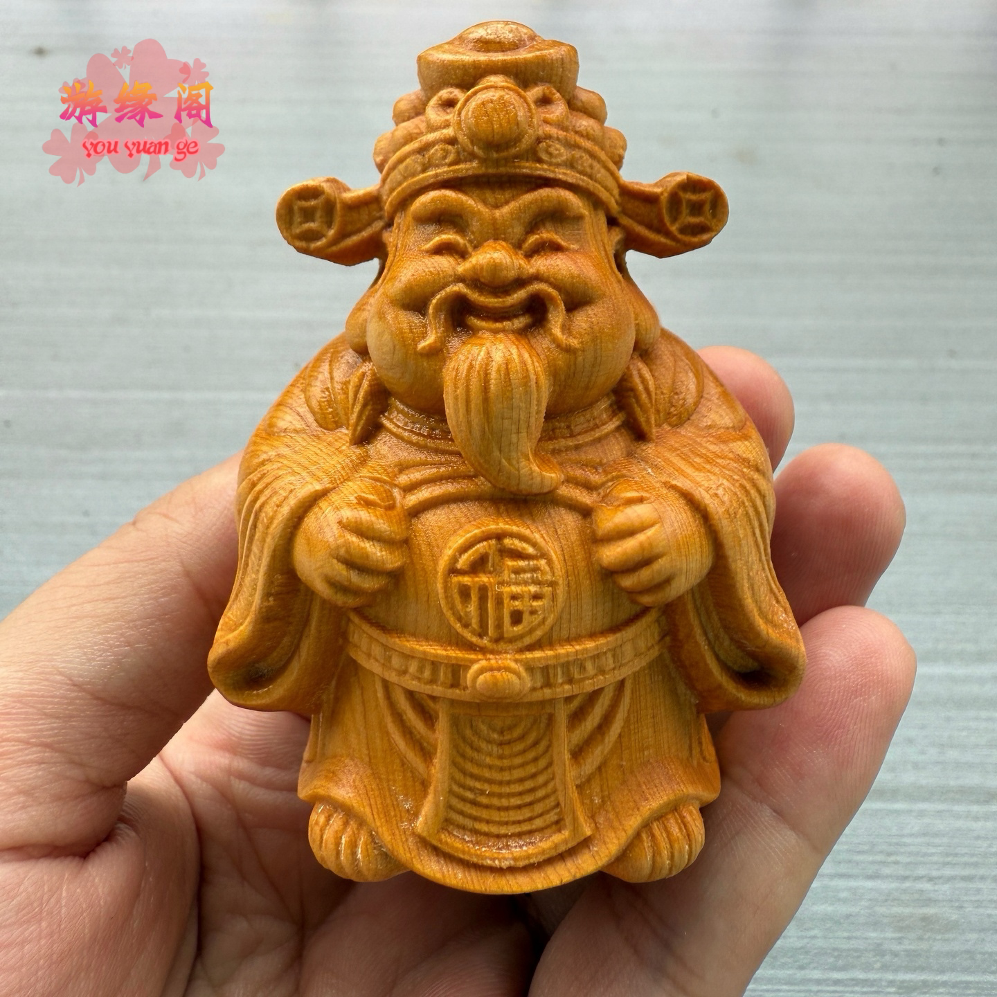 崖柏木雕麒麟龙头马上有钱摆件图片