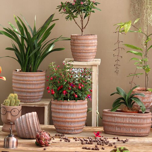 原介家居水泥中国复古做旧花盆