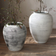 复古镁泥花盆绿植花器插花花瓶酒店民宿落地禅意摆件日式 侘寂风