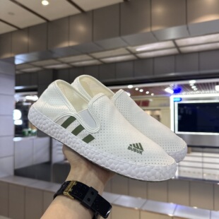 夏季透气一脚蹬休闲男鞋青年百搭懒人板鞋软底运动鞋时尚弹力布鞋