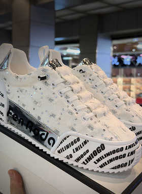 痞帅网红一脚蹬男鞋夏季帆布隐形增高板鞋嘻哈炫彩亮面休闲运动鞋