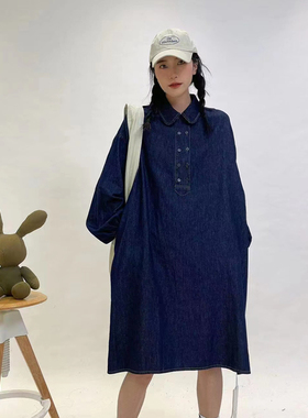 佤萨2025秋新款女装10260 时尚文艺韩版中长款娃娃领连衣裙VASA