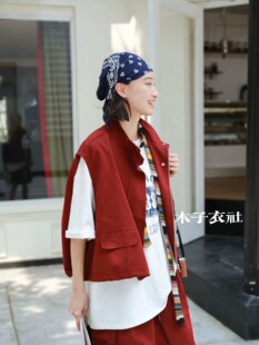女装2025秋款新套装马甲35323 休闲文艺日系宽松短裙两件套35326