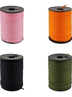 新款5芯100米伞绳户外野营帐篷捆绑绳diy手链编织Paracord