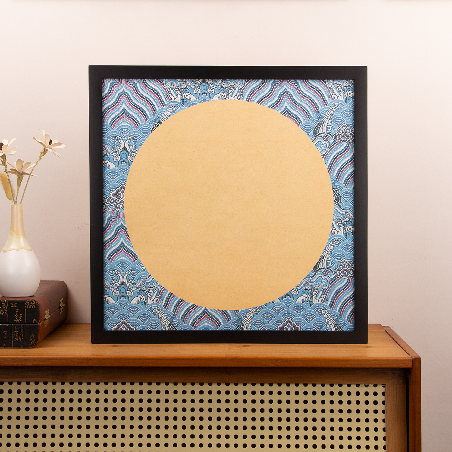 正方形50cm相框33书法画框带宣纸