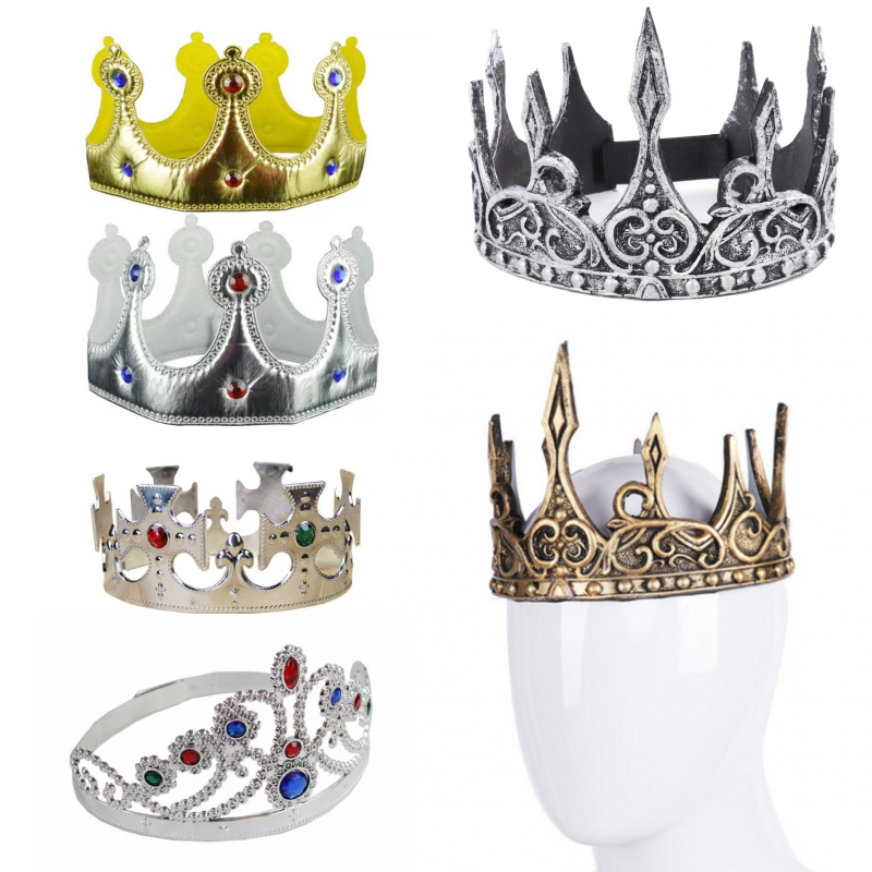 生日帽子派对表演皇冠成人儿童男女国王子王冠皇后公主头饰装扮饰