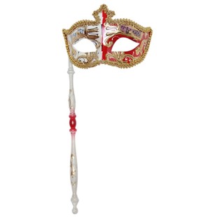 威尼斯手柄式 Mask 眼罩手持面具明星黑色红 Venice 半脸舞会假面