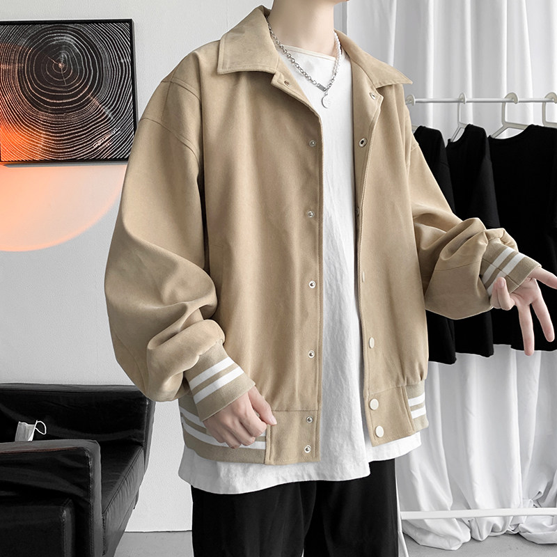 美式复古翻领棒球服男韩版宽松夹克外套男B289-JK702-P105,男装夹克,电商B289