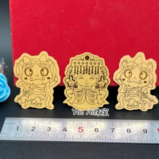 仿金箔妈祖手机贴纸妈祖白沙屯保佑平安卡通装饰手机壳护身符金