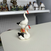 陶瓷精品白天鹅一对4厘米高8厘米高