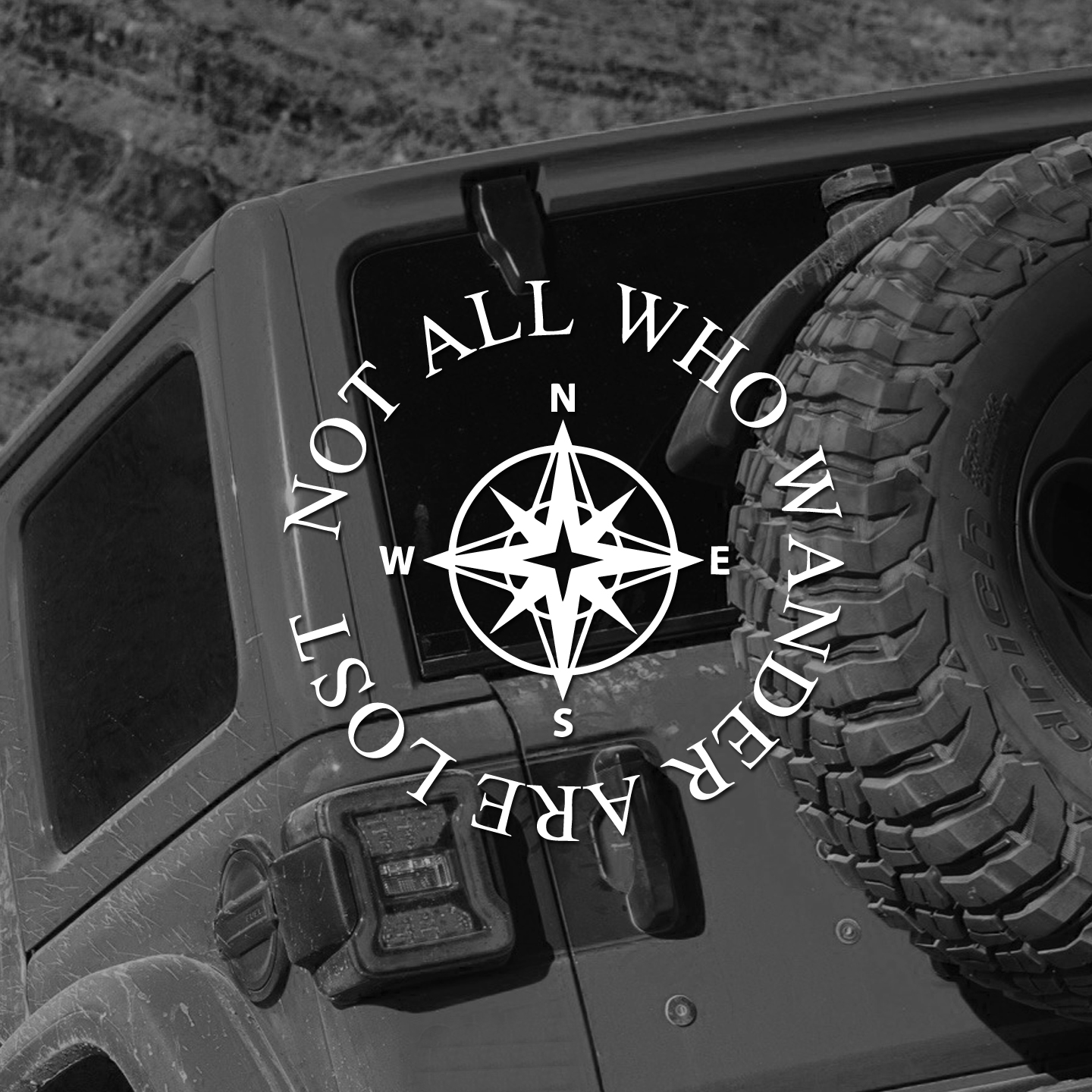 我没有迷失指南越野车贴纸
