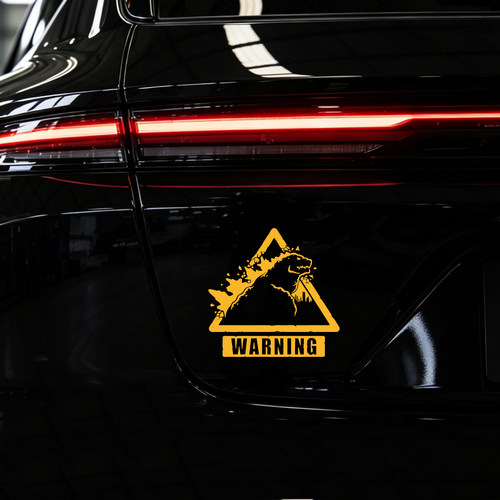 WARNING警告车贴怪兽创意车贴纸