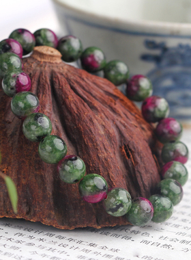 晶韵情侣红绿宝玉髓手链民族风