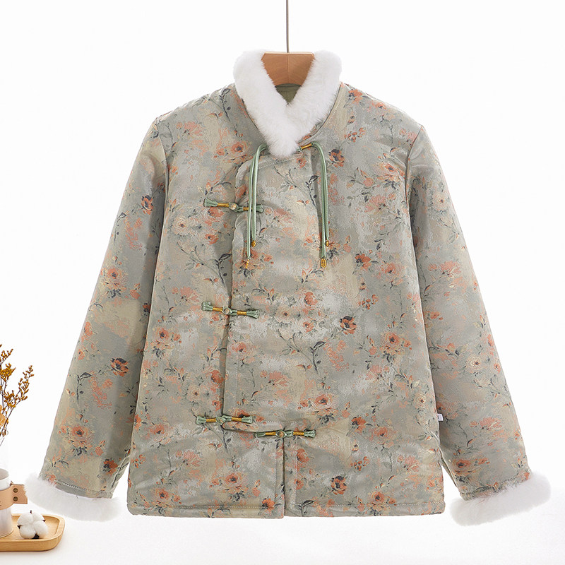 新中式棉花棉服重工獭兔毛斜襟上衣夹棉保暖外套高端纯棉花棉袄,女装/女士精品,棉衣/棉服,淘宝优惠券,粉丝福利购,淘宝优惠卷