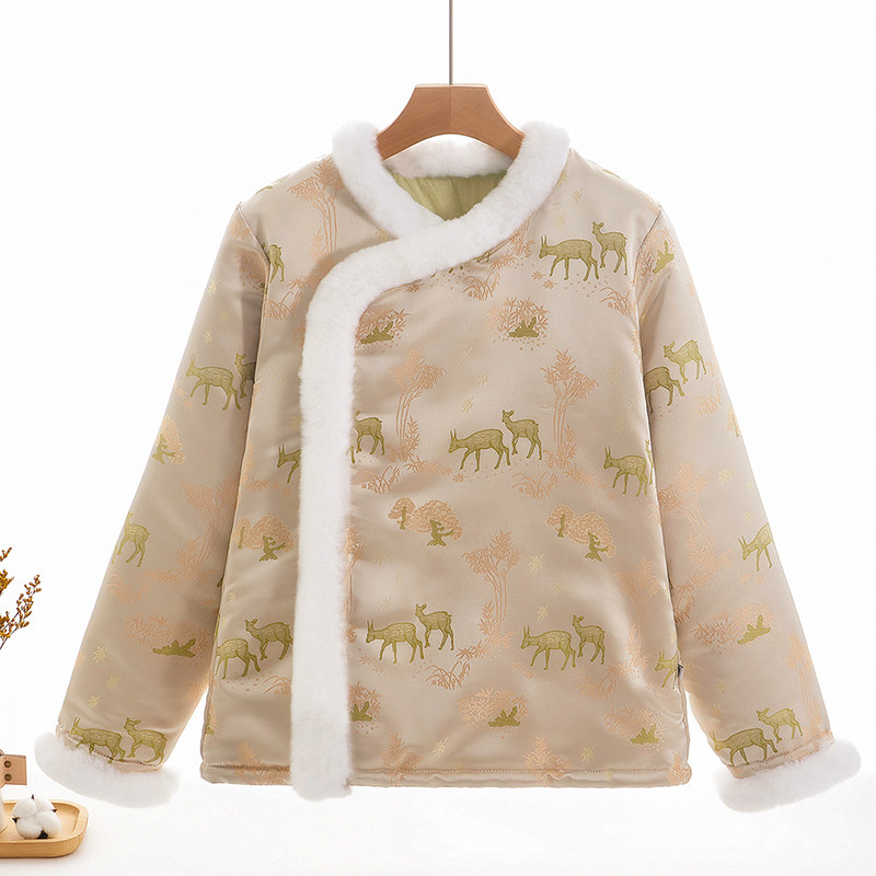 纯棉花棉服复古小香风棉花棉袄