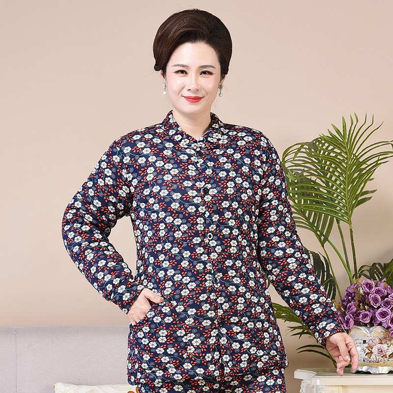 中老年女士纯棉花手工加厚保暖棉袄冬季妈妈装居家外穿棉衣服外套