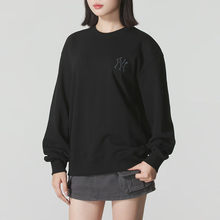 MLB情侣卫衣25秋冬新款NY老花背标圆领舒适长袖套头衫3AMTM0654